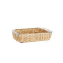 Fuente rect c/canasta yute 26x16x5 1L