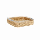 Fuente cuadr c/canasta yute 24x20x5 1.5L