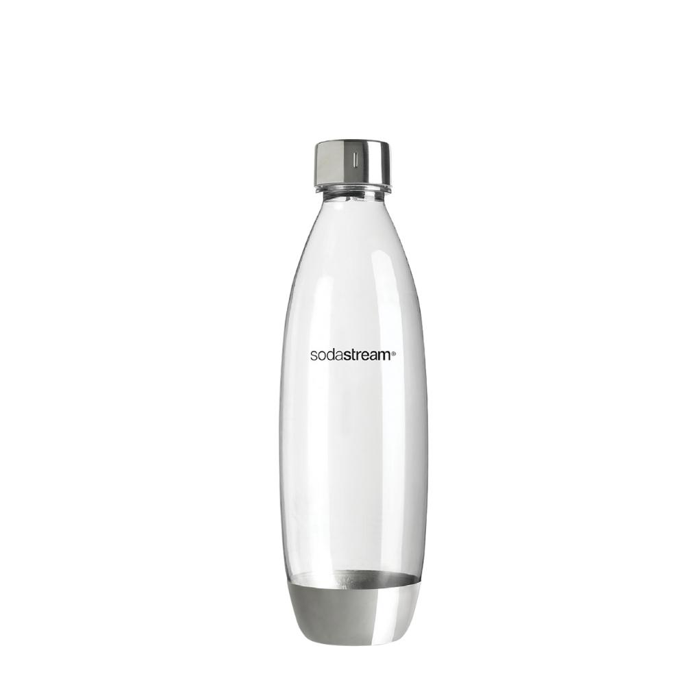 Botella metal 1L transparente