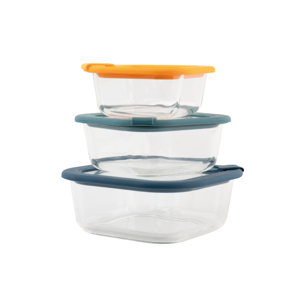 Combo contenedor c/tapa 320/530/800 ml