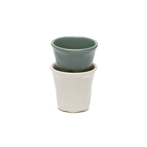 [9551] Taza expresso cerámica verde