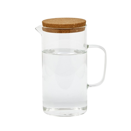 [8034] Jarra vidrio c/tapa corcho 1L
