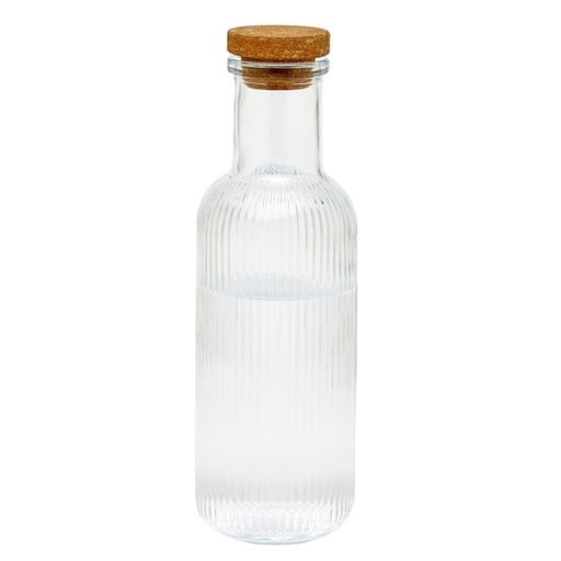 [5300] Botella vidrio c/tapa corcho 1L